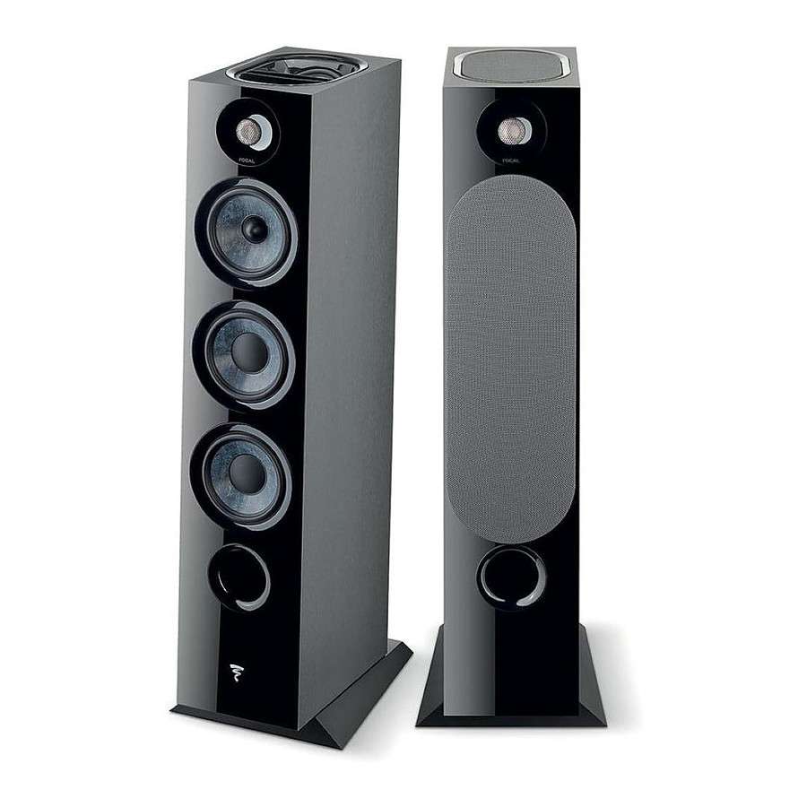 FOCAL CHORA 2 WAY ATMOS FLOOR STANDING SPEAKERS - DARK WOOD FINISH (FCHORA826BK-D)