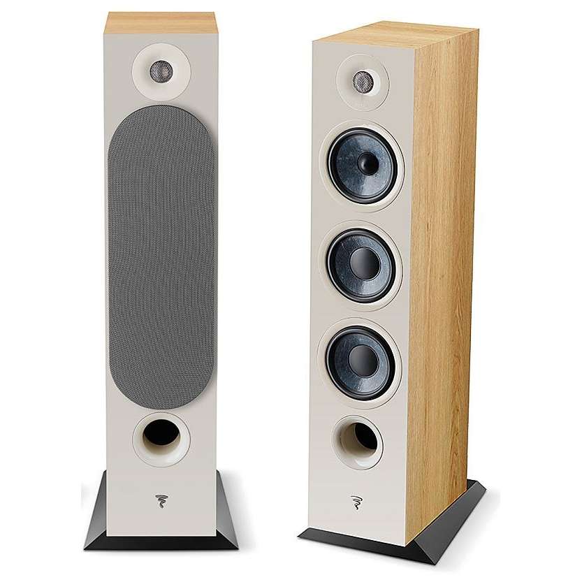 FOCAL CHORA 3 WAY FLOOR STANDING SPEAKERS - DARK WOOD FINISH (FCHORA826DW)