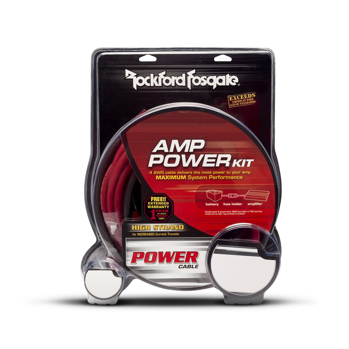 Rockford Fosgate Dual Amp 1/0 AWG Dual Amp Wiring Kit (RFK1D)