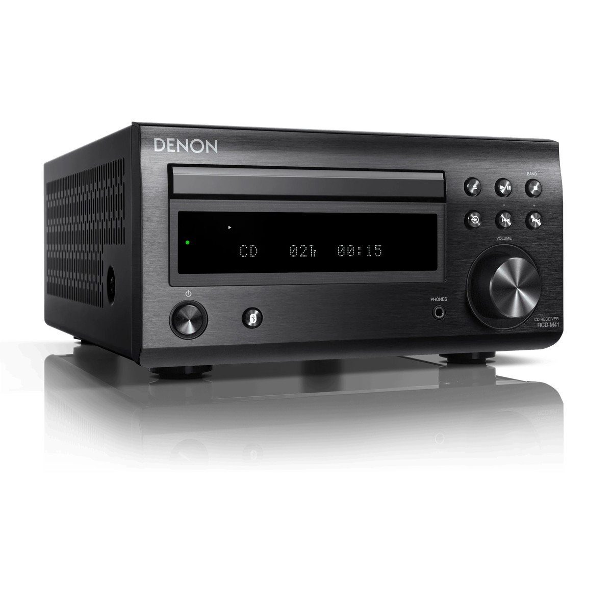 DENON Mini HiFi System with CD, Bluetooth and FM Tuner - Black (DM-41SBK)