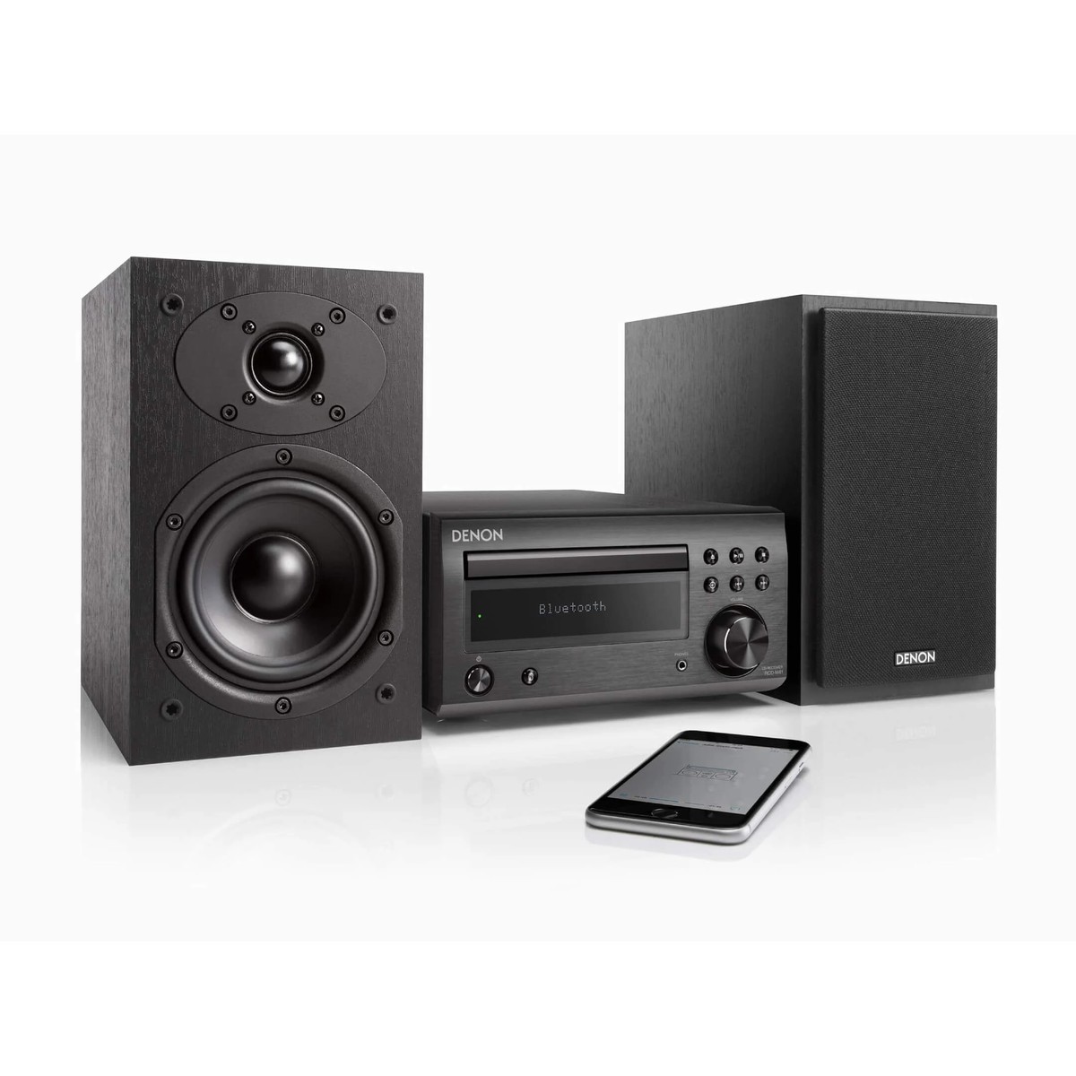 DENON Mini HiFi System with CD, Bluetooth and FM Tuner - Black (DM-41SBK) - Image 2
